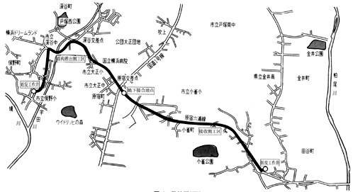 图-2隧道线路平面图