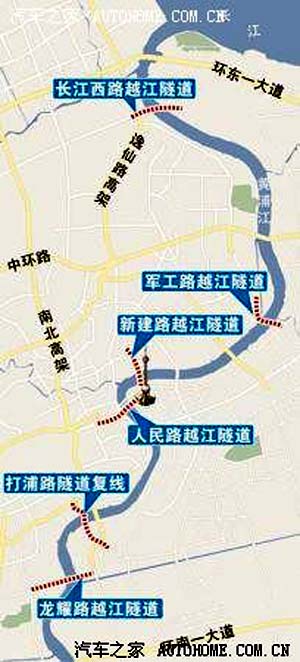 目前上海黄浦江底已形成12条越江隧道,除了正在建设的虹梅路和长江路
